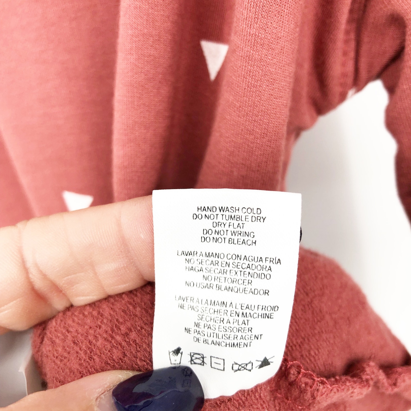 Thread + Supply Womens Pullover Sweatshirt Small Pink Geometric Print Euc — image 8 of 8